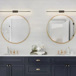 LED Mirror Front Lamp Vanity Light Dimmable 60cm/80cm Wall Light Copper 260 Degrees Rotatable for Modern Simple Bedroom Bathroom Gift for Family Friends IP20