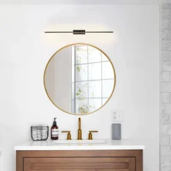 LED Mirror Front Lamp Vanity Light Dimmable 60cm/80cm Wall Light Copper 260 Degrees Rotatable for Modern Simple Bedroom Bathroom Gift for Family Friends IP20