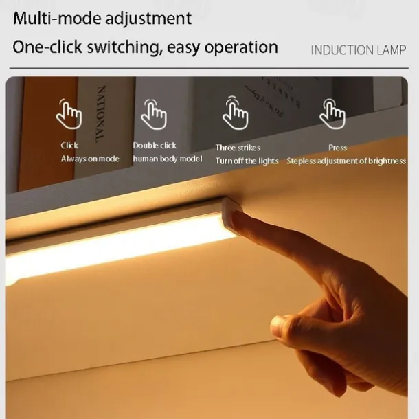 LED Motion Sensor Cabinet Light Magnetic Wireless Motion Sensor Wardrobe Light Homelife USB Rechargeable Light Bar Upgrade Your Home