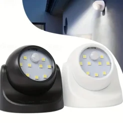 LED Motion Sensor Light , Battery Powered Motion Sensor Lights Wireless 9 LED Motion Spotlight Indoor And Outdoor, Garden Motion Sensor Security LED Light Lamp