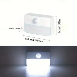 LED Motion Sensor Night Light, Indoor LED Night Read Light Battery Operated Night Light Motion Sensor Light Indoor for Bedroom, Kitchen, Stairs, Hallway, Office