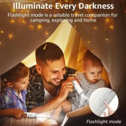 LED Motion Sensor Night Light 2 in 1 Portable Flashlight With Dusk To Dawn Sensor For Bedroom Bathroom Reading Camping