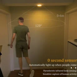 8LED Motion Sensor Night Light, USB Rechargeable Stair Cabinet Light Automatic On/Off, Ideal for Kitchen, Bedroom, Closet, Stairs and Hallway