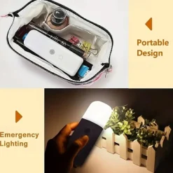 LED Motion Sensor Night Light USB Rechargeable Dimmable LED Light Portable Motion Activated Night Lamp For Living Room Bedroom Hallway Lighting