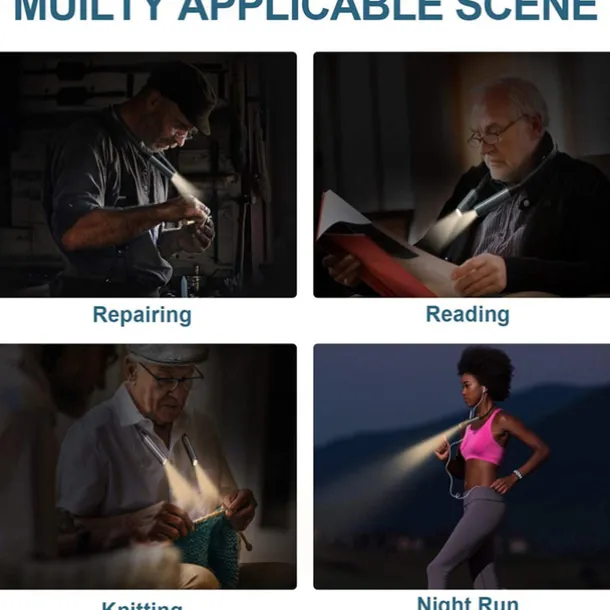 LED Neck Reading Light High Quality USB Reading Lamp Neck Book Light Rechargeable HandsFree Portable LED Reading Light For Camping Repairing Lighting