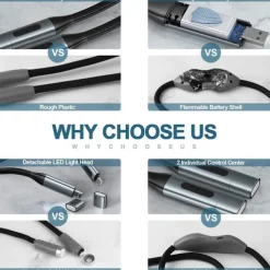 LED Neck Reading Light High Quality USB Reading Lamp Neck Book Light Rechargeable HandsFree Portable LED Reading Light For Camping Repairing Lighting