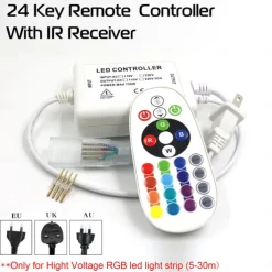 LED Neon RGB Light Strip 3M-30M with Bluetooth & APP Control, Waterproof IP65 Music Sync Multi-Color Flexible Strip for Home, Garden, Building Decor AC220V