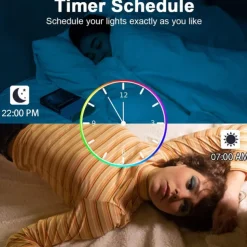 LED Neon RGB Light Strip 3M-30M with Bluetooth & APP Control, Waterproof IP65 Music Sync Multi-Color Flexible Strip for Home, Garden, Building Decor AC220V