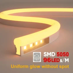 LED Neon RGB Light Strip 3M-30M with Bluetooth & APP Control, Waterproof IP65 Music Sync Multi-Color Flexible Strip for Home, Garden, Building Decor AC220V