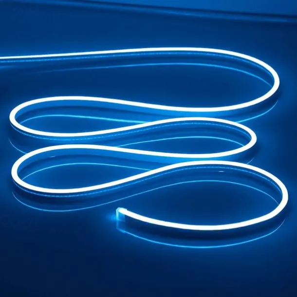 LED Neon Rope Lights 5M 16.4Ft, 12V Flexible IP65 Waterproof Silicone Neon Strip Lights, Ideal for Bedroom, Kitchen, Indoor/Outdoor Decoration (Power Adapter Not Included)