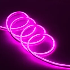 LED Neon Rope Lights 5M 16.4Ft, 12V Flexible IP65 Waterproof Silicone Neon Strip Lights, Ideal for Bedroom, Kitchen, Indoor/Outdoor Decoration (Power Adapter Not Included)