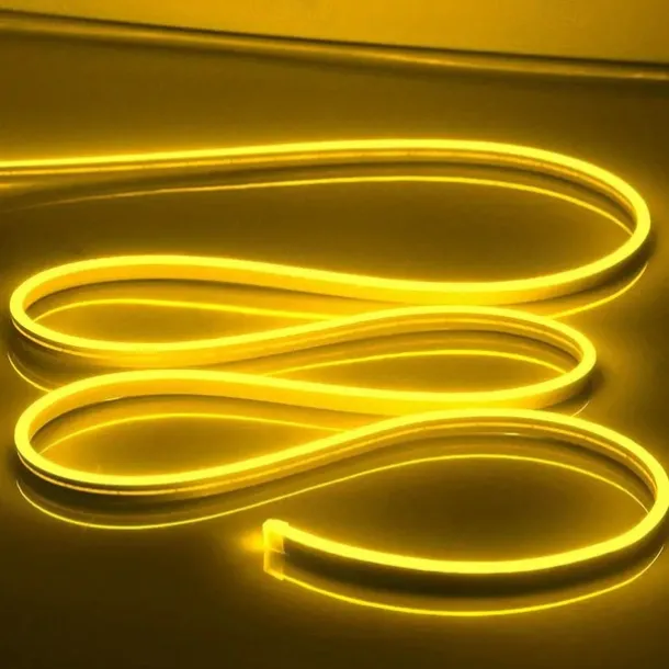 LED Neon Rope Lights 5M 16.4Ft, 12V Flexible IP65 Waterproof Silicone Neon Strip Lights, Ideal for Bedroom, Kitchen, Indoor/Outdoor Decoration (Power Adapter Not Included)