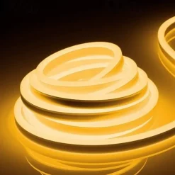 LED Neon Rope Lights 5M 16.4Ft, 12V Flexible IP65 Waterproof Silicone Neon Strip Lights, Ideal for Bedroom, Kitchen, Indoor/Outdoor Decoration (Power Adapter Not Included)