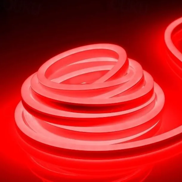 LED Neon Rope Lights 5M 16.4Ft, 12V Flexible IP65 Waterproof Silicone Neon Strip Lights, Ideal for Bedroom, Kitchen, Indoor/Outdoor Decoration (Power Adapter Not Included)