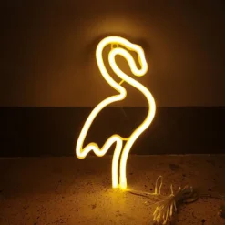 LED Neon Signs for Girls Room Decor Neon Signs Wall Light Desk Lamps Battery USB Operation Night Lights with Pedestal Pink Bar Bedroom Party Christmas