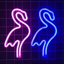 LED Neon Signs for Girls Room Decor Neon Signs Wall Light Desk Lamps Battery USB Operation Night Lights with Pedestal Pink Bar Bedroom Party Christmas