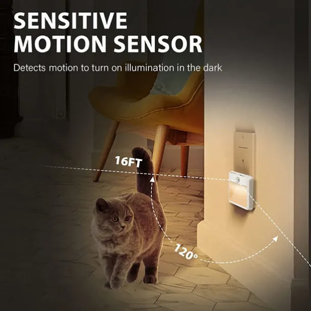 LED Night Light Smart Motion Sensor Dimmable Emergency Lamp White Warm Lamp Bedroom Living Room Study Bedside Kitchen Light