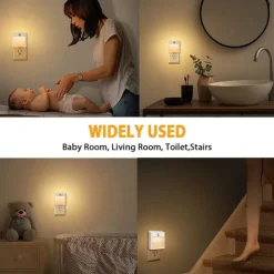 LED Night Light Smart Motion Sensor Dimmable Emergency Lamp White Warm Lamp Bedroom Living Room Study Bedside Kitchen Light