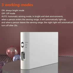 LED Night Lights Motion Sensor USB Rechargeable Linkage Induction Wireless Night Light Kitchen Cabinet Corridor Night Lamp for Bedroom Home Staircase Passageway Lighting