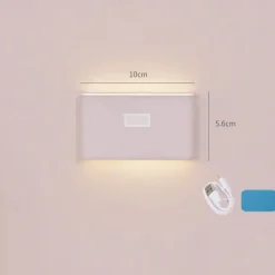 LED Night Lights Motion Sensor, USB Rechargeable Wireless Night Light Kitchen Cabinet Corridor Night Step Lights for Bathroom,Hallway, Bedroom, Kids Room, Kitchen and Stairway 1/2/3pcs