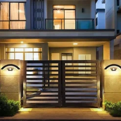 LED Outdoor Wall Lamp 24W with Motion Sensor IP65 Waterproof Light Control Suitable for Bathroom Garage Fence Deck Courtyard AC85-265V