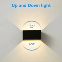 LED Outdoor Wall Lamp 12/24W with Motion Sensor IP65 Waterproof Light Control Suitable for Bathroom Garage Fence Deck Courtyard 110-240V