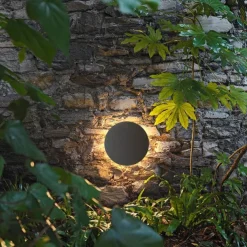 LED Outdoor Wall Light Waterproof Circle Design Black Warm White/White Wall Lighting IP65 Waterproof Acrylic Metal Outdoor Wall Sconces AC110-240V