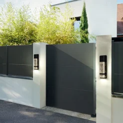 LED Outdoor Wall Light Warm White 20W Villa Exterior Wall Lamp Exterior Wall Sconce Light Fixture with Seeded Glass Shade Socket Waterproof Wall Mount Light for Porch Doorway Garag 110-240V