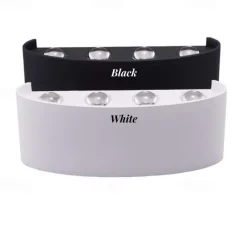 LED Outdoor Wall Lights 8W LED Aluminum Wall Lamp Sconce Indoor Up Down IP65 Waterproof White Black Modern for Patio Garden Stairs Bedroom Aisle Pathway Bathroom Light