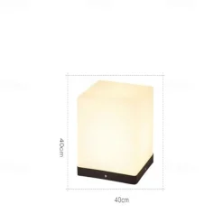 LED Outdoor Wall Lights Warm White 20/25/30/40cm Garden Post Patio Light Outdoor Square Pillar Lamp Simplicity IP54 Waterproof Garden Yard Pillar Lamps 3000K