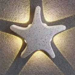 LED Outdoor Wall Lights Warm White Metal American Country Simple Children's Room Ceiling Light 10W Modern Creativity Starfish Shape Girl Kindergarten Toy Room Study 110-240V