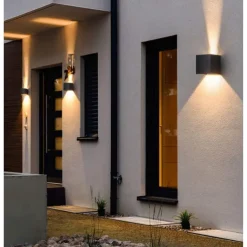 LED Outdoor/Indoor Wall Light IP65 12W 6000K White 3000K Warm Adjustable Beam Angle Waterproof 1000lm Sconce Fixture for Home Garden