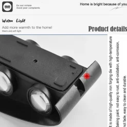 LED Outdoors Wall Lamp 2W 4W Up/Down Lighting Indoor Double-Head Curved Waterproof IP65 Wall Lamp Modern Bedroom Lamp Warm White Light AC85-265V