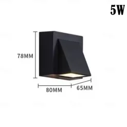 Led Outdoors Wall Lamp 5W 10W Up/Down Lighting Indoor Double-Head Curved Waterproof IP65 Wall Lamp Modern Bedroom Lamp Warm White Light AC85-265V