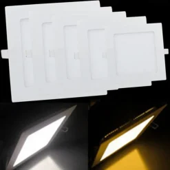 LED Panel Light Recessed Kitchen Foyer Lamp LED Spot Down Light Warm White Cold White Downlight 1pc