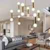 LED Pendant 55/100cm Ceiling Light Fixture Adjustable Height Pendant Mid-Century Modern Ceiling Light for Living Room, Dining Room, Kitchen