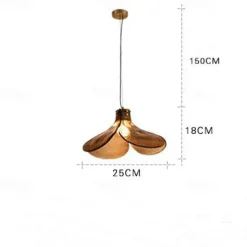 LED Pendant lamp Glass Flower Design Amber lampshade E12/E14 Interior Hanging lamp Loft Height Adjustable Ceiling Pendant lamp Bedroom Bar Cafe Office Table Hanging Lamps 110-240V