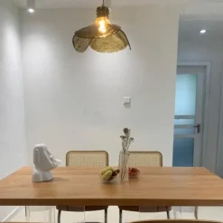 LED Pendant lamp Glass Flower Design Amber lampshade E12/E14 Interior Hanging lamp Loft Height Adjustable Ceiling Pendant lamp Bedroom Bar Cafe Office Table Hanging Lamps 110-240V