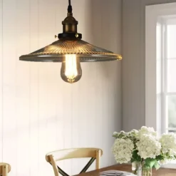 LED Pendant Lamp Glass Vintage Farmhouse E27 Light Vintage Ceiling Lamp Industrial Lamp Shade Lamp for Living Room, Living Room, Dining Room, Restaurant, Cafe 110-240V