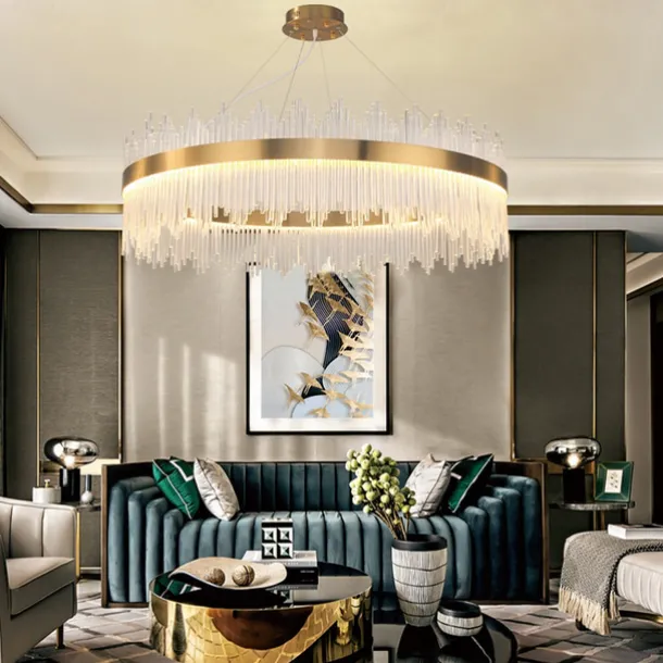 LED Pendant Light 50 / 60 / 80cm Light Luxury European K9 High end Crystal Chandelier Dimming Ceiling Lamp Suitable for Bedroom Dining Room Study AC110V AC220V