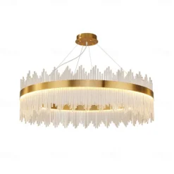 LED Pendant Light 50 / 60 / 80cm Light Luxury European K9 High end Crystal Chandelier Dimming Ceiling Lamp Suitable for Bedroom Dining Room Study AC110V AC220V