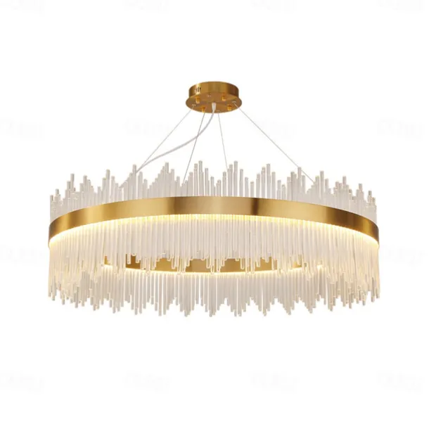 LED Pendant Light 50 / 60 / 80cm Light Luxury European K9 High end Crystal Chandelier Dimming Ceiling Lamp Suitable for Bedroom Dining Room Study AC110V AC220V