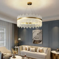 LED Pendant Light 50 / 60 / 80cm Light Luxury European K9 High end Crystal Chandelier Dimming Ceiling Lamp Suitable for Bedroom Dining Room Study AC110V AC220V