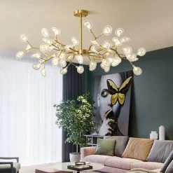 LED Pendant Light 27 36 45 54 Heads Firefly Chandelier LED Pendant Lighting Postmodern Ceiling Light Fixture Hanging Lamp Rose Gold Branch LED Chandelier Bulb Included AC220V AC110V