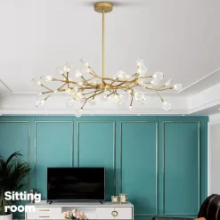 LED Pendant Light 27 36 45 54 Heads Firefly Chandelier LED Pendant Lighting Postmodern Ceiling Light Fixture Hanging Lamp Rose Gold Branch LED Chandelier Bulb Included AC220V AC110V