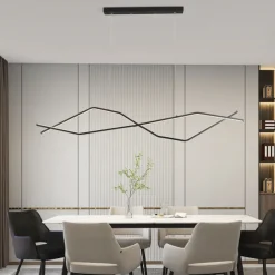 LED Pendant Light 100 cm Island Lights Dimmable Line Design Aluminum Stylish Minimalist Painted Finishes Dining Room Kitchen Lights 110-240V ONLY DIMMABLE WITH REMOTE CONTROL