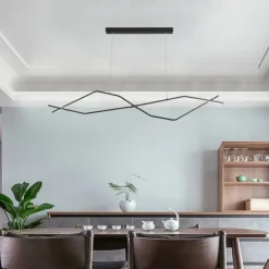 LED Pendant Light 100 cm Island Lights Dimmable Line Design Aluminum Stylish Minimalist Painted Finishes Dining Room Kitchen Lights 110-240V ONLY DIMMABLE WITH REMOTE CONTROL