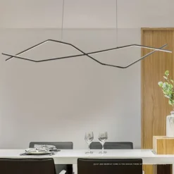 LED Pendant Light 100 cm Island Lights Dimmable Line Design Aluminum Stylish Minimalist Painted Finishes Dining Room Kitchen Lights 110-240V ONLY DIMMABLE WITH REMOTE CONTROL