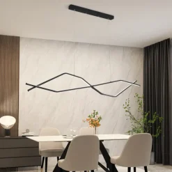 LED Pendant Light 100 cm Island Lights Dimmable Line Design Aluminum Stylish Minimalist Painted Finishes Dining Room Kitchen Lights 110-240V ONLY DIMMABLE WITH REMOTE CONTROL