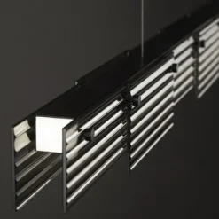 LED Pendant Light 128 cm Island Lights Dimmable Line Design Metal Glass Minimalist Painted Finishes Dining Room Kitchen Lights 110-240V